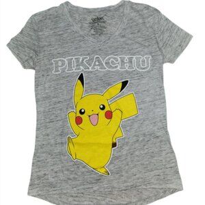 Pokémon Women’s Grey Pikachu Shirt || Small EUC